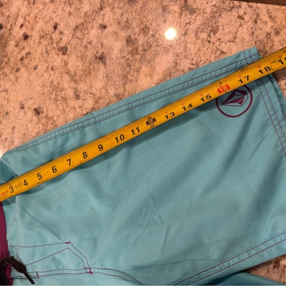 Volcom Pure Function Board Shorts Mens 26 Light Blue Swim Trunks Beach Ocean R12 - Picture 16 of 16
